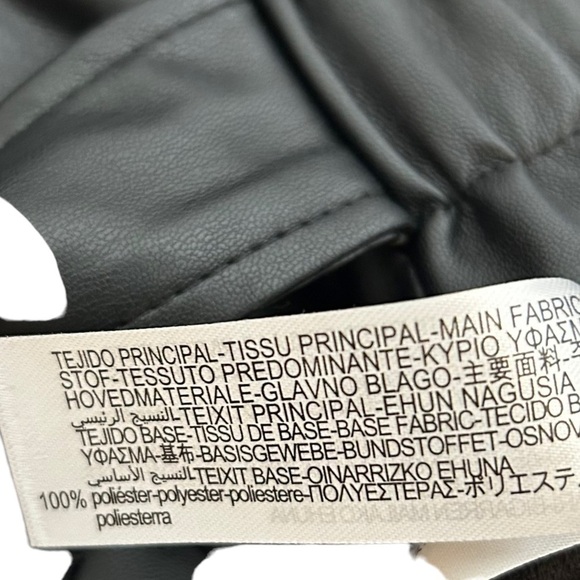 Zara Faux Leather Paper Bag Tie Waist Shorts - Picture 9 of 13